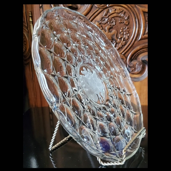 Vntg "Constellation Grape Clear" 13" Platter by Indiana Glass - Picture 7 of 9